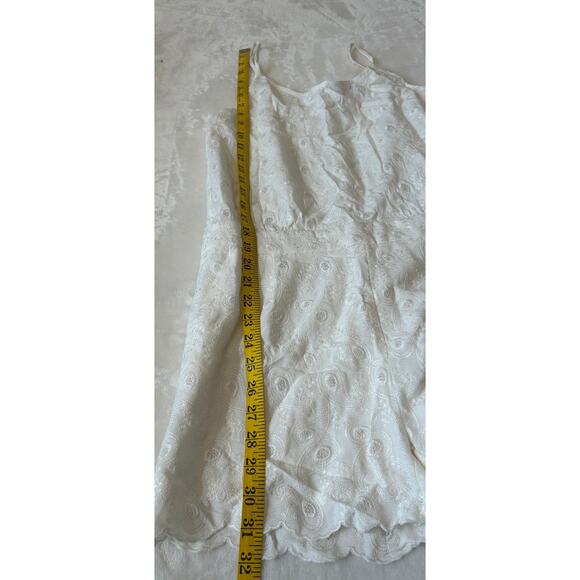 Anthropologie See U Soon Shorts Romper Women's S Textured Off White Dressy  NWT - Picture 5 of 11